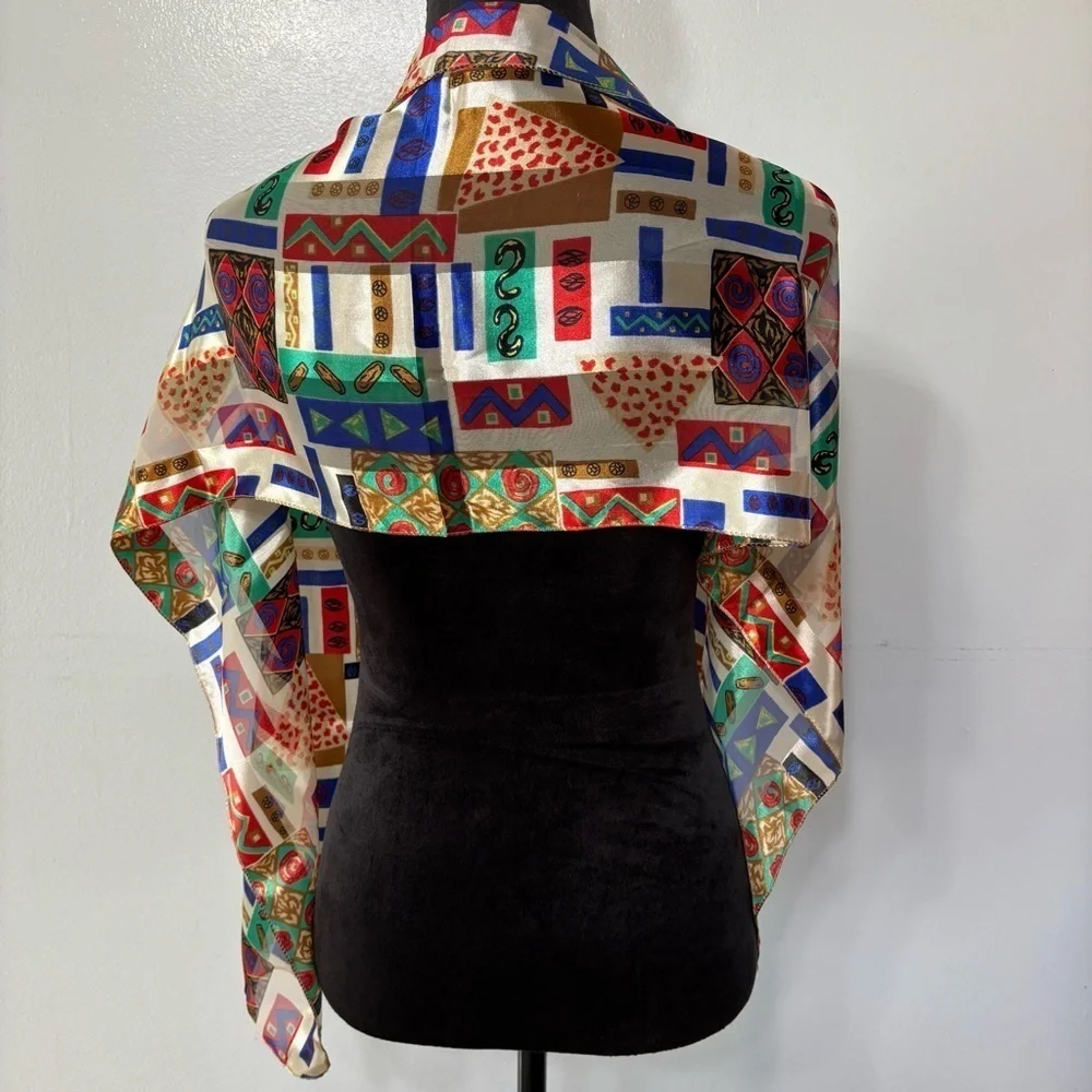 Multi Color Light Weight Head Scarf Shoulder Wrap Neck Scarf Purse Scarf OS